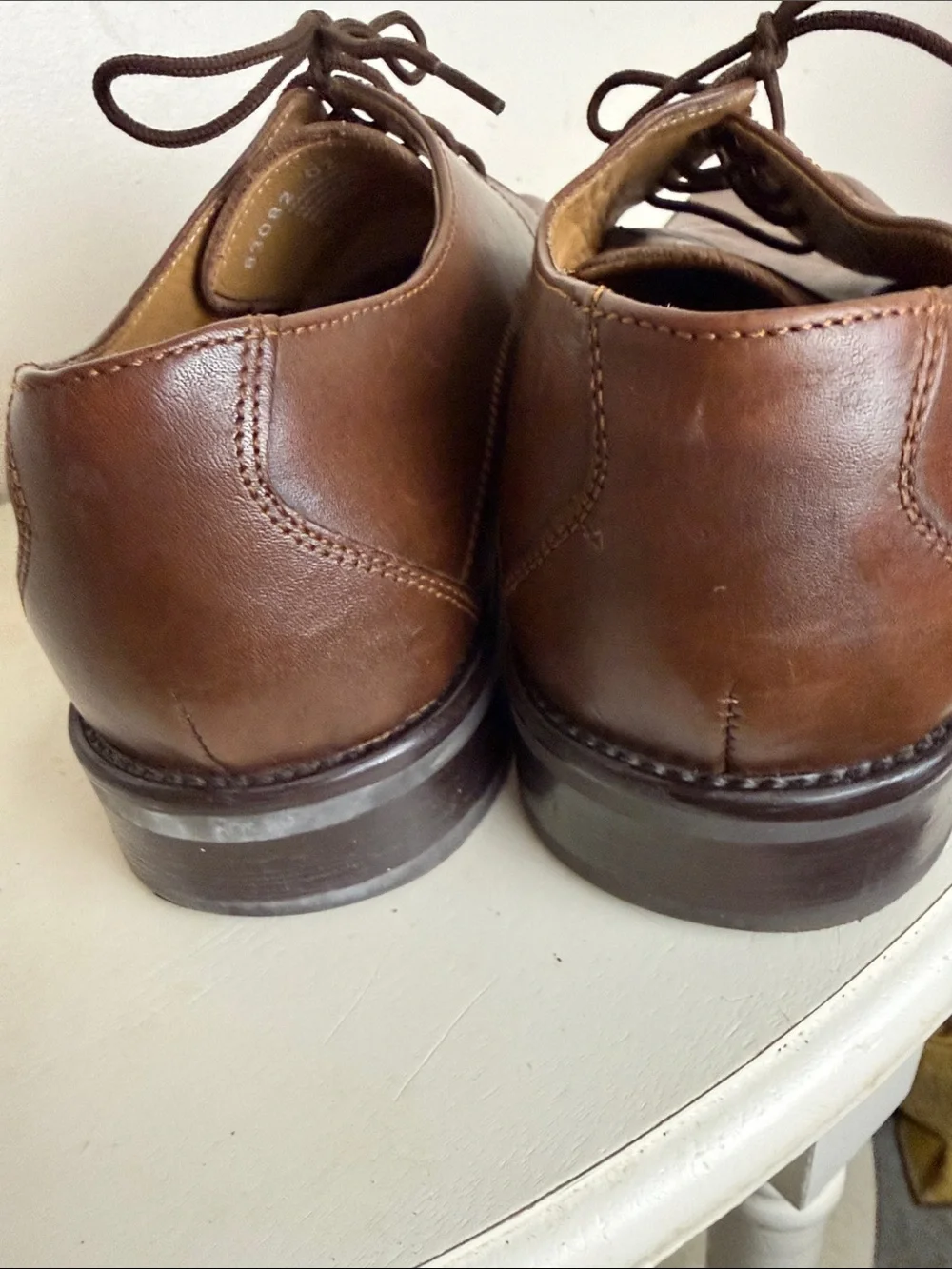 (2384) Nunn Bush NXXT Men's Brown Leather Lace-Up Dress Shoes, Size: 10.5